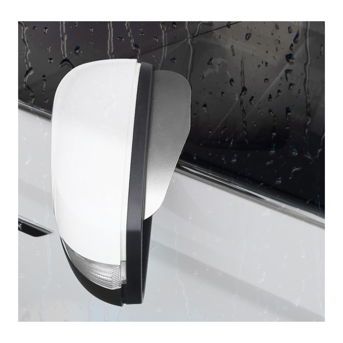 Photo 1 of Wevdn 2 PCS Mirror Rain Visor Eyebrow, Waterproof PVC Auto Exterior Rear View Mirror Rain Visor Guard, Rainproof Side Mirror Rain Visor Eyebrow Cover for SUV Truck, Car Accessories (Aluminum Silver)