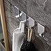 AKDSteel 3M Bathroom Self Adhesive Hook for Towel and Robe, Brushed Stainless Steel, 4 Pack