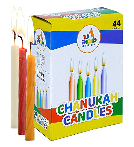 image for ohr Ner Mitzvah Ner Mitzvah Colorful Chanukah Candles Party Birthday C