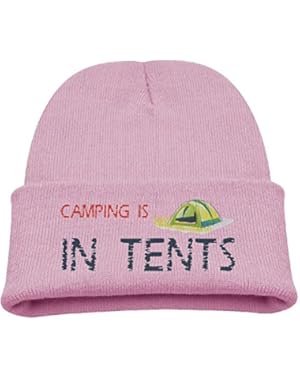 Camping Is In Tents Girls Warm Hat Cute Cotton Cap Beanies
