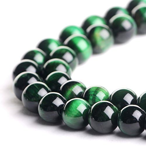iSTONE Jewelry Natural 4 6 8 10mm Polished Loose Gemstone Beads Round Crystal Quartz Energy Healing Power Stone Beads String Set For Jewelry Making&DIY
