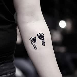 Tatuaje Temporal De Pies Del Bebe 2 Piezas Ohmytat Com Amazon Es Belleza