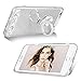 iPhone 6 Plus 6S Plus Case, Caka Rhinestone Series Glitter Luxury Cute Shiny Bling Mirror Makeup Case for Girls with Ring Kickstand Diamond TPU Case for iPhone 6 Plus 6S Plus (Silver)
