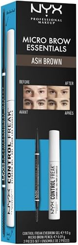 NYX Brow Essentials Micro Brow Pencil & Control Freak Clear Gel Duo Ash Brown view 7