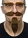 Mustaches Self Adhesive Fake Mustache Beard and Eyebrows, Novelty, Hairy Russian False Facial Hair, Costume Accessory for Adults, Ginger Color
