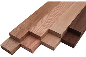 Barrington Hardwoods Domestic Exotic Variety Pack - Butternut, Coffee Nut, Grey Elm, Walnut - 3/4" x 2" (8 Pieces) (3/4" x 2" x 48")