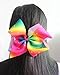 CÉLLOT 8 inch Hair Bows for Girls Alligator Clips Grosgrain Ribbon Rainbow Back to School Festival Christmas Bling Rhineston Hair Accessories for Baby Girls Toddler Girls Kids-Red Rainbow