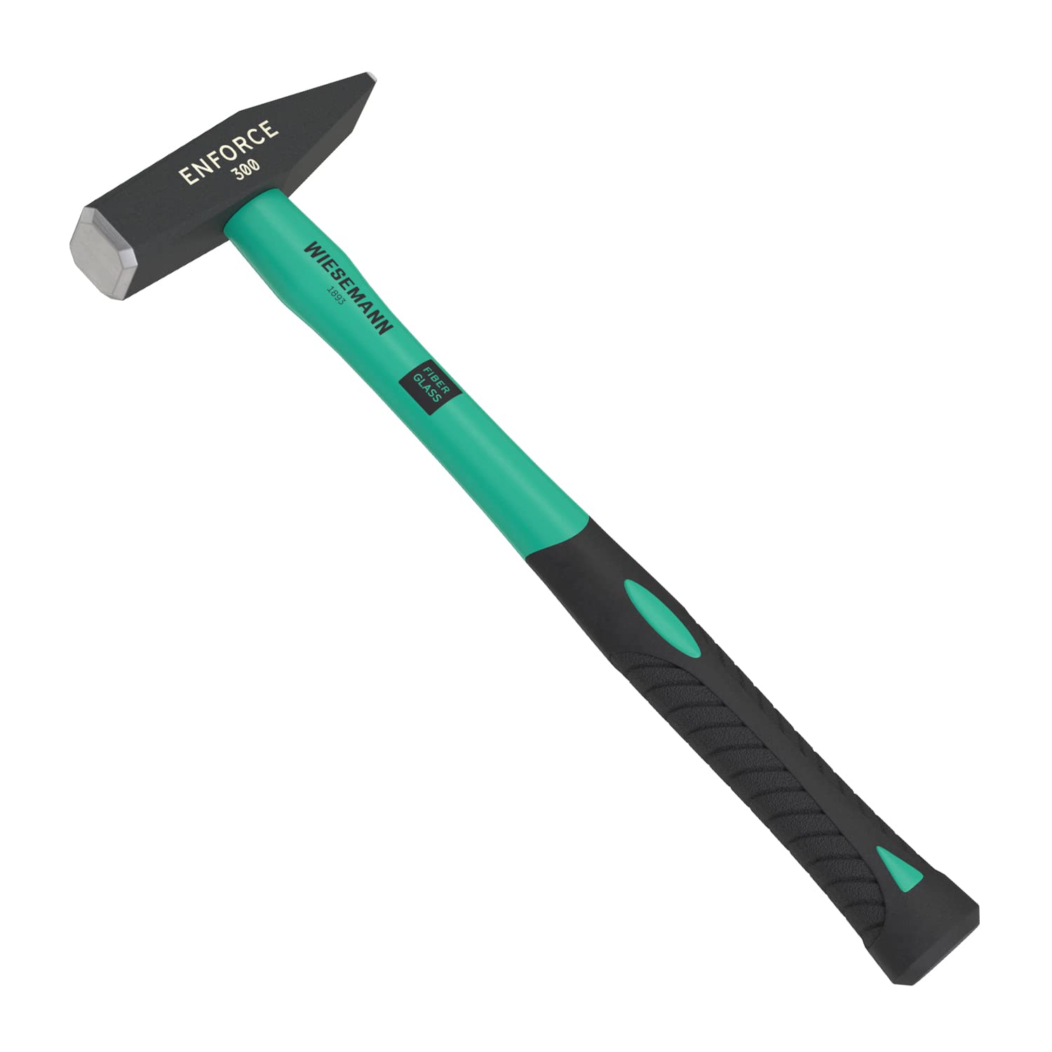 Locksmith's Hammer 300 Grams with 2K Fiberglass Handle from The Enforce Series by WIESEMANN 1893 I Hammer Head Forged & inductively Hardened I 80430