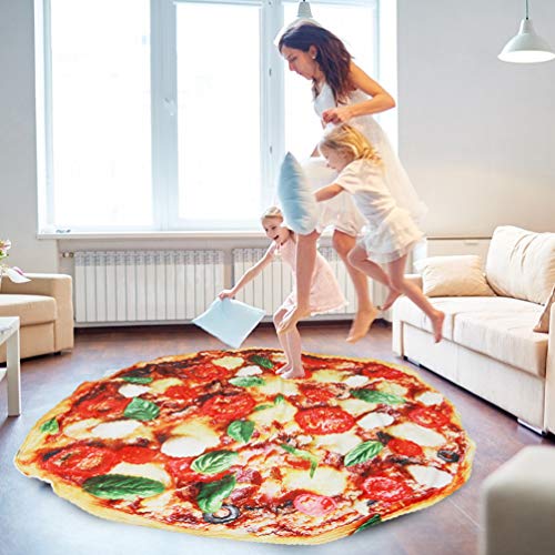 Outivity Burritos Wrap Novelty Blanket,Realistic Food Burritos Tortillas Blankets,Soft Plush Round Throw Blanket for Bed,Couch or Travel - Thumbnail 6