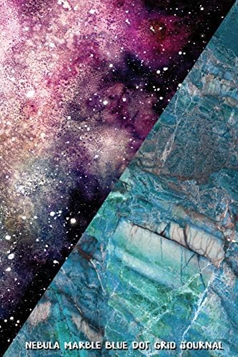 Nebula Marble Blue Grid Journal: Beautiful Blue Marble & Space Nebula Notebook for Writing Notes or Diary Journal - Precious Stones Gemstones - 6 x 9 Wide-Ruled Paper 108 pages Composition Book Paperback – August 10, 2018
