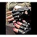 IFfree Studded Gloves Black Leather Punk Costume Rivet Motorcycle Car Driving Gloves 80s Rocker Costume Accessory