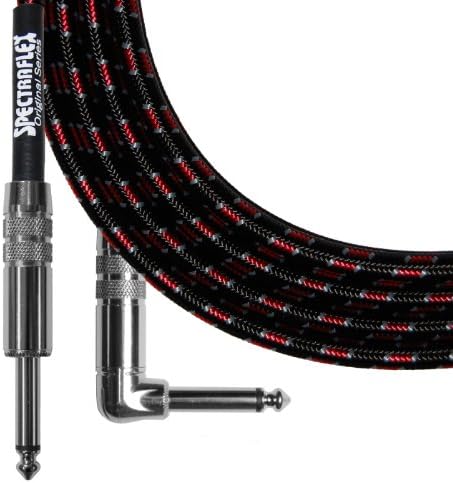 Spectraflex Original Series Right Angle Instrument Cable, 6 Foot, Red