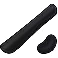 Poualss Memory Foam Set Keyboard and Mouse Wrist Pad Rest,Cushion Support for Office,Gaming,Computer,Laptop and Mac,Pain Relief& Easy Typing