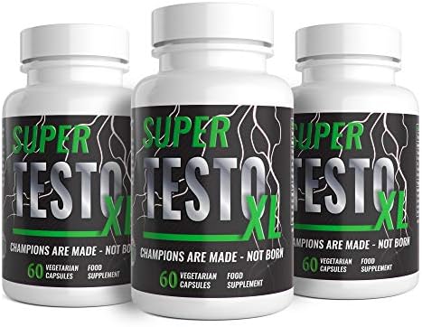 Super Testo XL - 3 Months Supply - 180 Capsules - 100% Suitable for Vegetarians - UK Manufactured - from Natural Answers