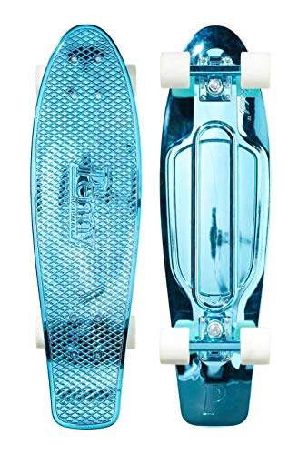 Penny Graphic Skateboard - Blue Metallic Solid 27"