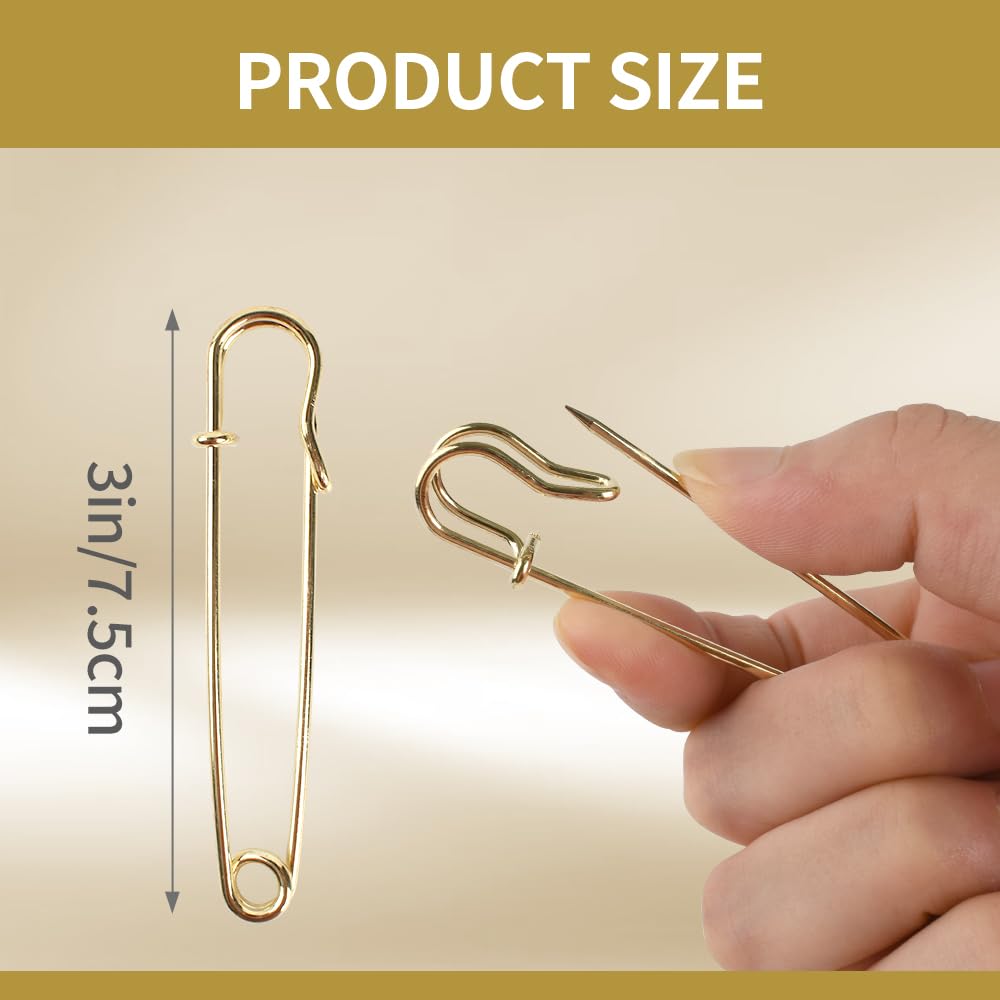 Hanycon 30 Pcs Extra Large Safety Pins, 3