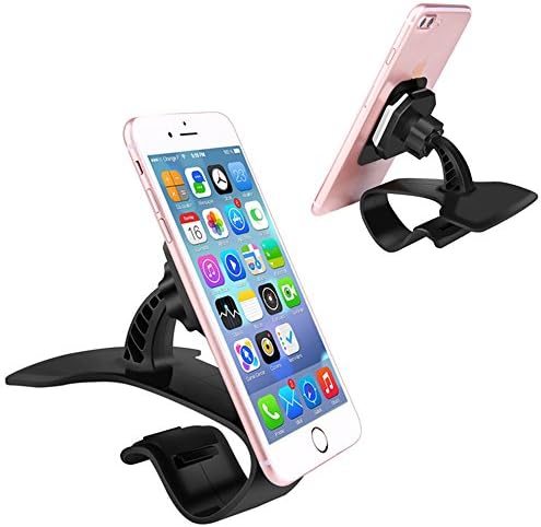Car Phone Holder, HKSD Magnetic Dashboard Car Phone Mount with Super Strong Magnet , Adjustable Ball-Head, HUD Design Car Phone Holder, for iPhone X/8/7/7P/6s/6P, Galaxy S6/S7/S8 Edg (Silver)