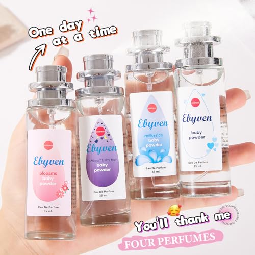 LBOYLOVE® Long Lasting Baby Powder Fragrances, Fresh and Light Scent Baby Tower Perfume, Long-lasting Moisture & Fragrance - Gift for Women Gentle Baby Powder & Floral Notes 35ml