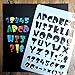 ONEST 12 Pack Letter and Number Stencils Alphabet Stencil Journal/Notebook/Diary/Scrapbook DIY Drawing Template Stencil, 4x7 Inch