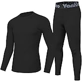VanKee Thermal Underwear Set for Men Thermal Tops and Long Johns Men’s Thermals Base Layer Fleece Lined for Cold Weather