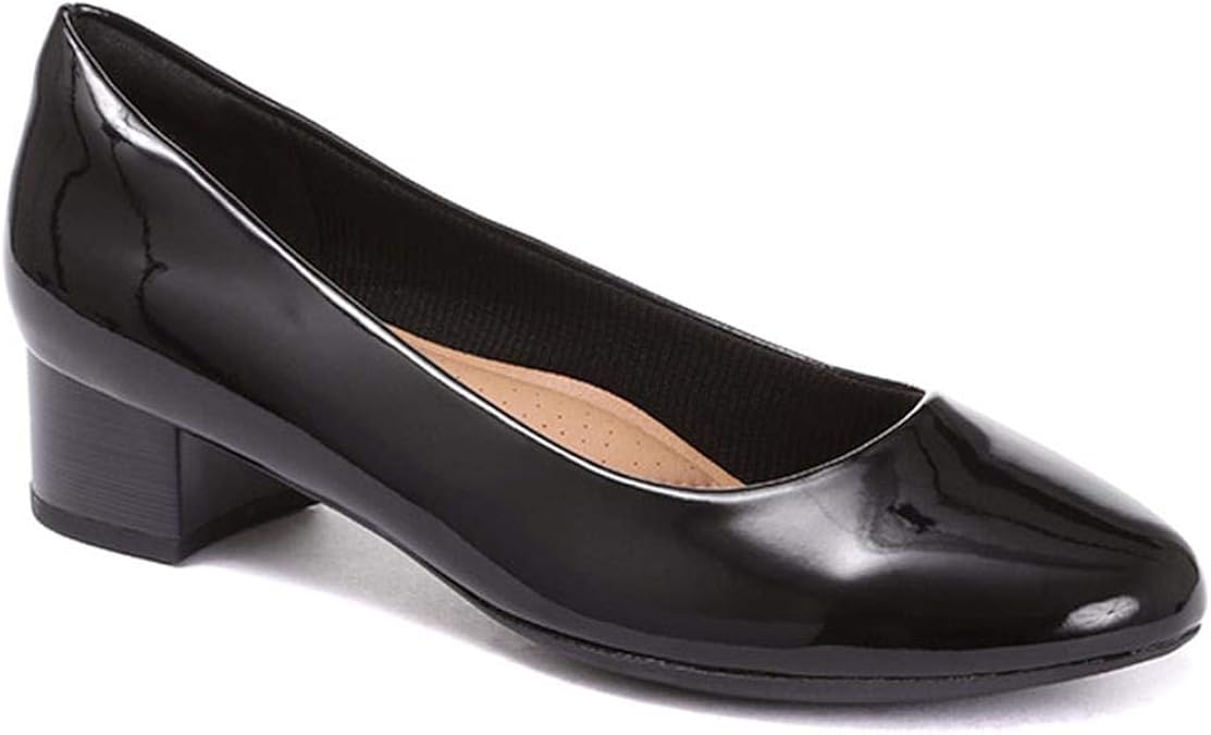 Pavers Womens Block Heel Elegant Casual SlipOn Court Shoes Amazon.co