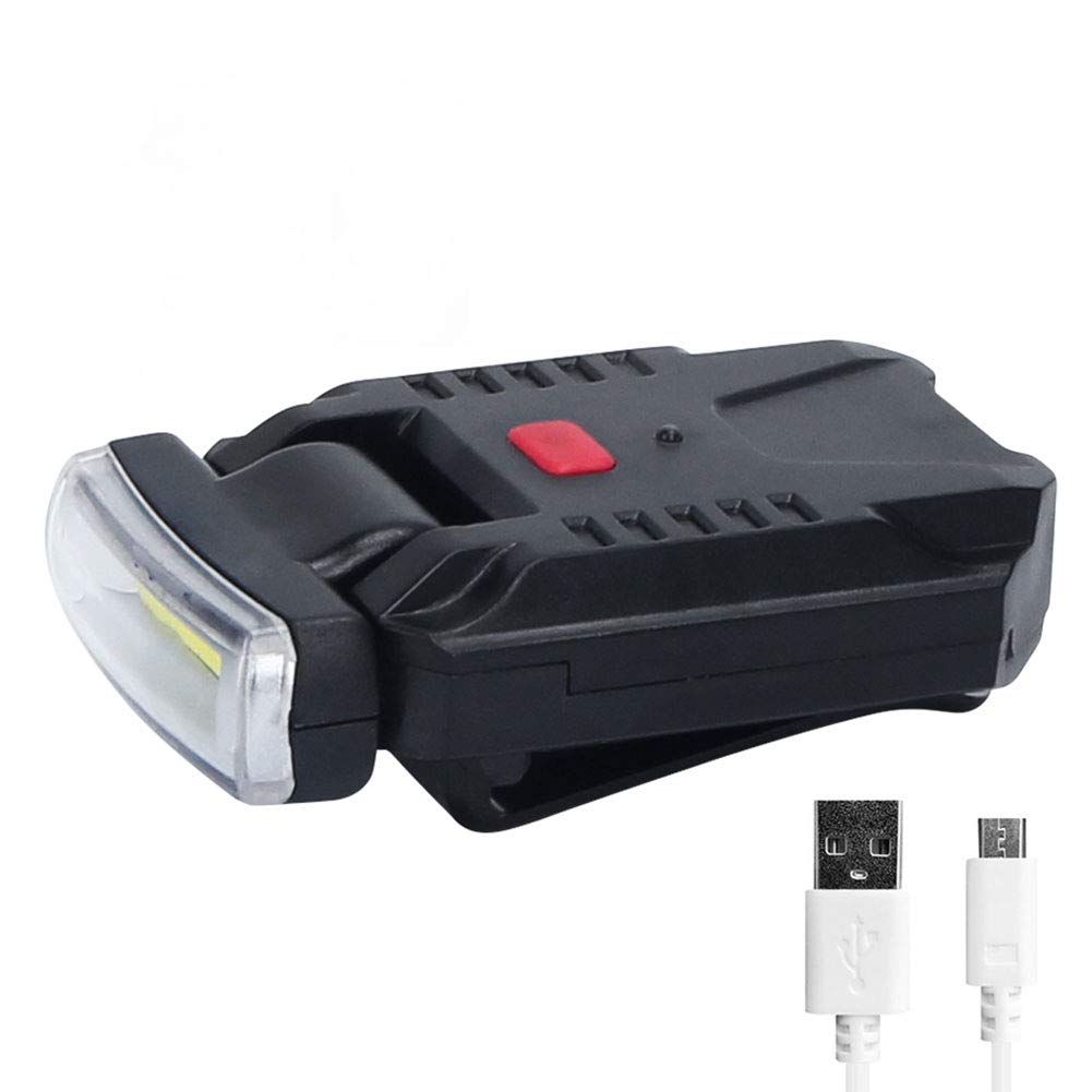 FISHNU 9007-2 USB Rechargeable Night Walking Visor Cap Light - Featherlight Single Mode Light for Safe Nighttime Activities