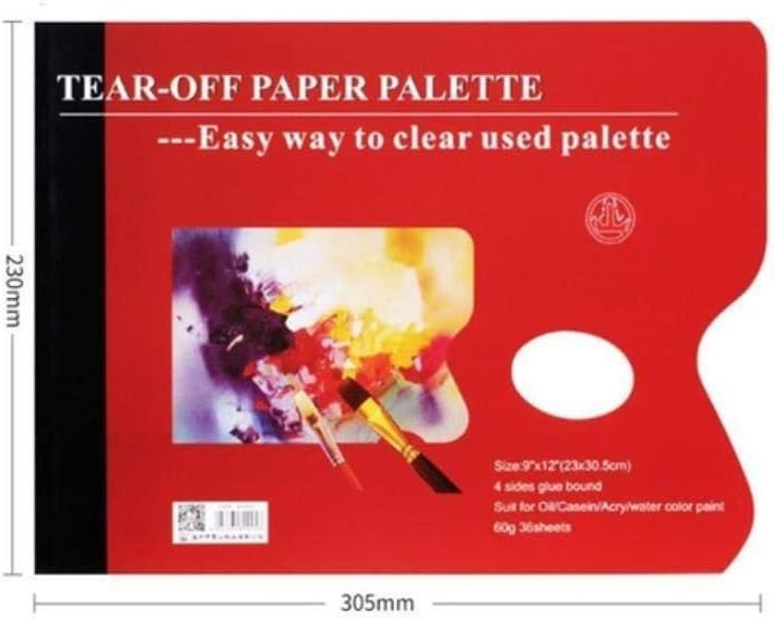 Heng Paper Palette Painting Professional watercolor Palette for Gouache acrylic oil paint Palette Pad art supplies,A