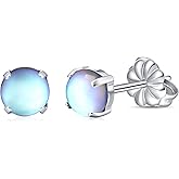 Limerencia G23 Hypoallergenic Pure Titanium Earrings, Opal/Moonstone/Cat's Eye/Blue Turquoise Stud Earrings, F136 Implant Grade|Delicate Jewelry for Sensitive Ears