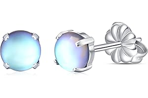Limerencia G23 Hypoallergenic Pure Titanium Earrings, Opal/Moonstone/Cat's Eye/Blue Turquoise Stud Earrings, F136 Implant Grade|Delicate Jewelry for Sensitive Ears