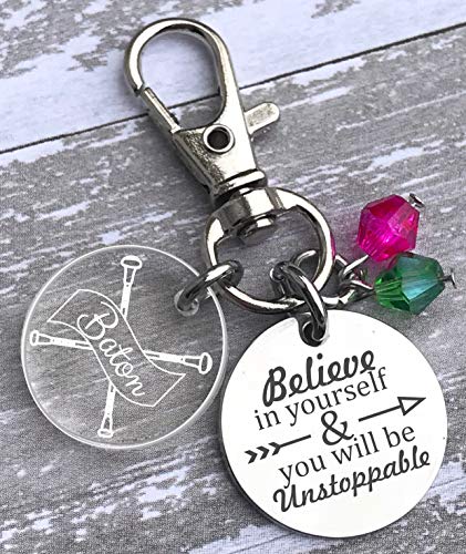 Baton Twirling Gifts, Majorette Gift, Baton Twirler Gift, Baton Zipper Pull, Twirling Gift, Twirler Gift, Twirl Gift, Baton Gifts