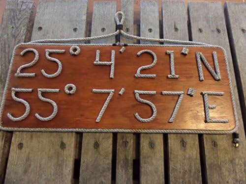 Personalize Latitude Longitude Coordinate Signage Sign Great Holiday Gifts Nautical Fisherman Sailors Military