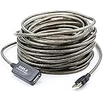 Pasow USB 2.0 Type A Male to A Female Active Repeater Extension Cable High Speed 480 Mbps (30 Feet)