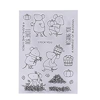 Ronri Clear Silicone Rubber Seal Stamp for DIY Album Scrapbooking Photo Card Decor