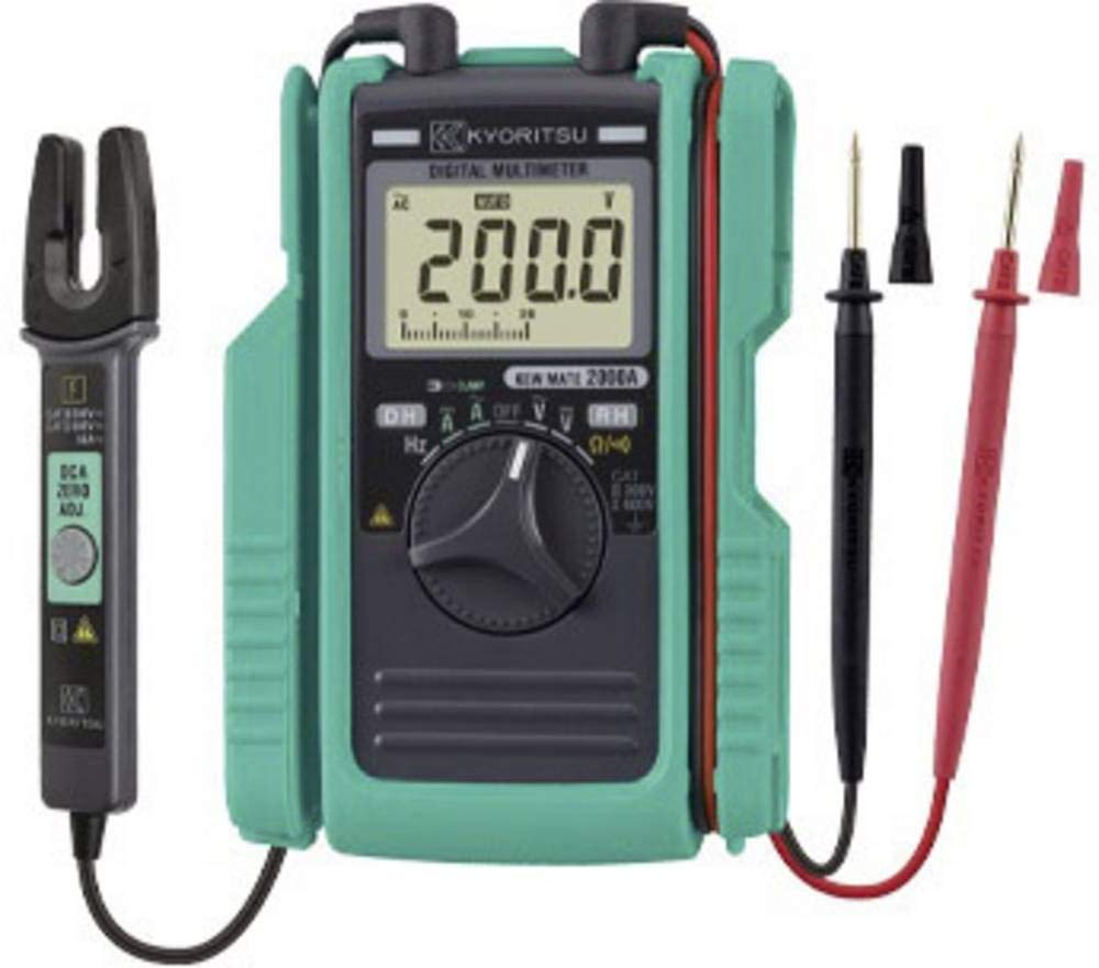 Kyoritsu KEW Mate 2000A Handheld Multimeter, Current Clamp Digital CAT III 300 V, CAT II 600 V Display (Coun