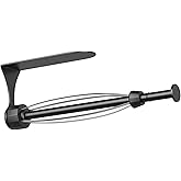 HUFEEOH Adhesive Paper Towel Holder Under Cabinet, Black Single Hand Operable Kitchen Paper Towel Holder Wall Mount, Stainles