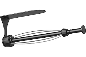 HUFEEOH Adhesive Paper Towel Holder Under Cabinet, Black Single Hand Operable Kitchen Paper Towel Holder Wall Mount, Stainles