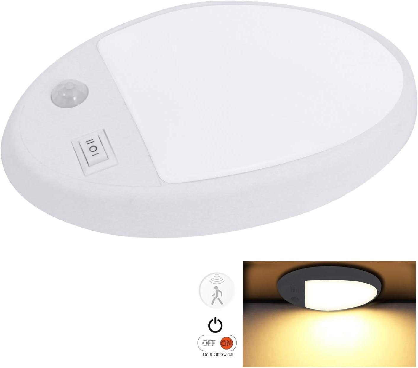 Facon Concise LED RV Dome Light Under Light Ceiling