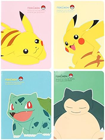 New Nintendo Pokemon Lined Mini School Notebook Note Pad : Set of 4