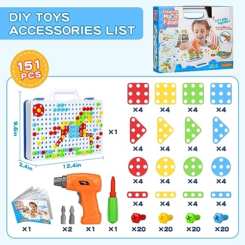 SHAWE 3D Take Apart Toy for 3 4 5 6 Years Old Boys Girls Gifts – Creative Construction Toys Kit – Puzzles Assembly DIY Play Set with Storage Box