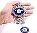 Turkish Blue Evil Eye Large Oval Eye with Flowers Amulet Wall Hanging Protection Home Decor Blessing Gift US Seller (GP9631)
