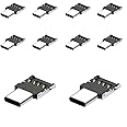 chenyang 10 Pack USB C OTG Adapter USB C Male to USB 2.0 Female Ultra Mini Size Connector Adapter