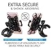 Bike & Motorcycle Phone Mount, Universal Mountain & Road Bicycle 360 Degree Handlebar Cradle Holder for iPhone 8 (5, 6s 6Plus, 7 7Plus,x), Samsung Galaxy or Any Smartphone & GPS.(Black)