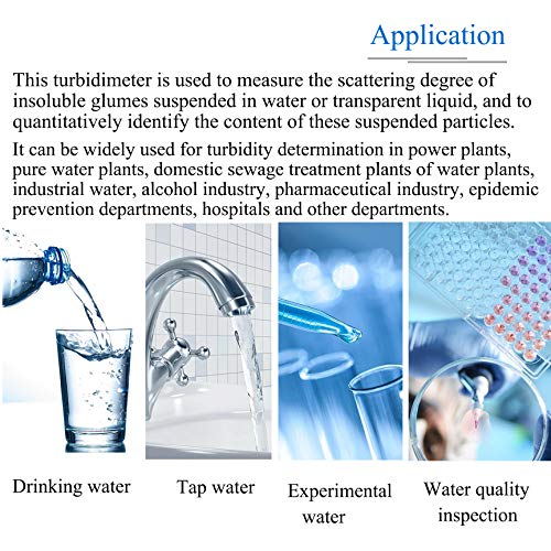 NEWTRY 0500NTU Portable Digital Turbidity Meter Lab Turbidimeter Water