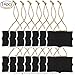 DYWISHKEY 14 Pieces Mini Chalkboards Signs Hanging Blackboard Rectangle Message Board Double Sided for Weddings, Kids Crafts, Garden Favors Storage Labeling Tags