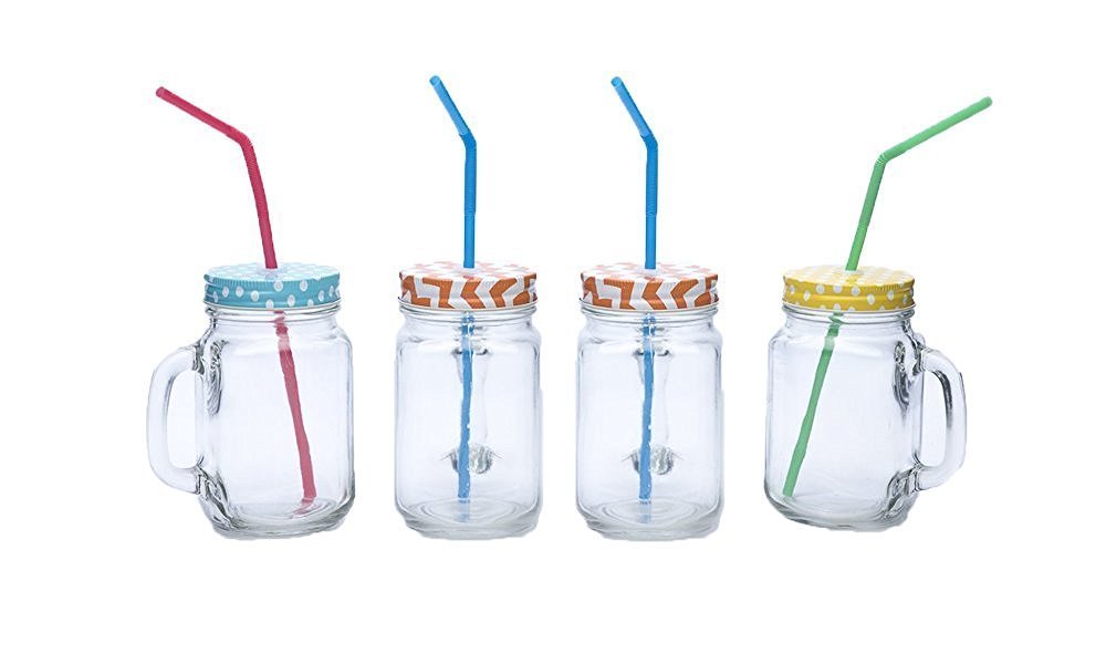 buy godskitchen 500 ml set of 4 glass mason jar juice jar online at low prices in india amazon in glass mason jar juice jar online