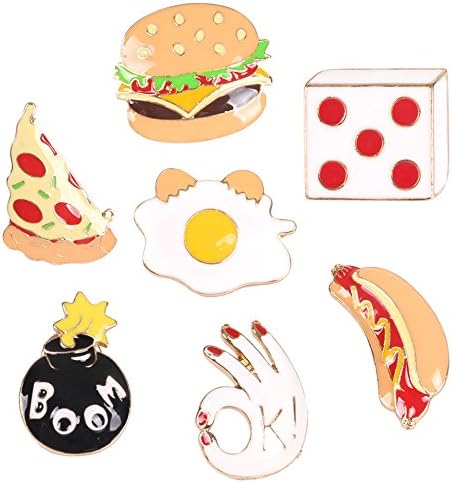 Food Is Good Alloy Brooches For Women Brooch Set(Pack of 7)