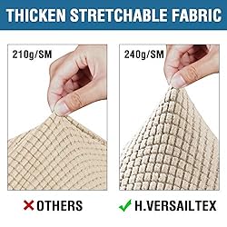 H.VERSAILTEX 4 Piece Stretch Couch Covers for 3