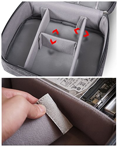 image for Rosoz Adjustable Travel Electronics Organizers, Waterproof Electronic 