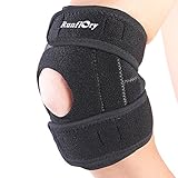 Runflory Adjustable Tennis Elbow Support Brace, Breathable Sports Tennis Elbow Brace Stabilizer, Compression Tendonitis Protector Guard Pad for Golfers, Outdoor Activities, Elbow Injury or Recovery