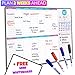 SmartyPlans Dry Erase Weekly Extra Thick Magnetic Calendar for Refrigerator: 17x13 Two Week Planner and 6x9 White Board, 4 Fine Tip Markers and Eraser with Magnets. Stain Resistant. Shipped Flat.